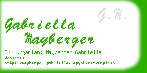 gabriella mayberger business card